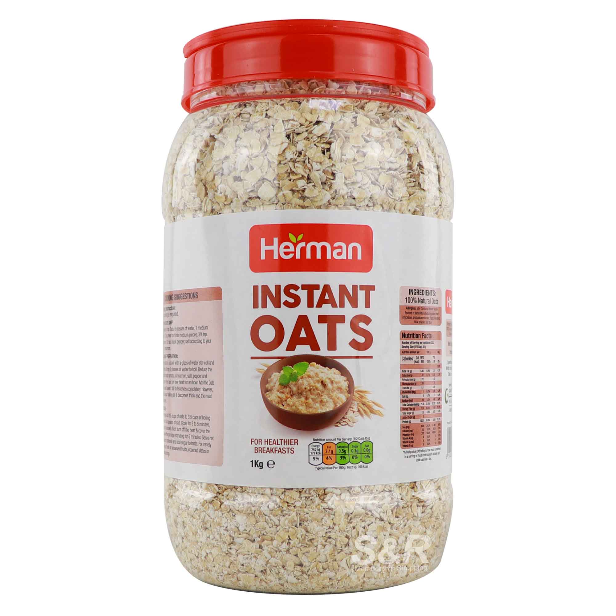 Herman Instant Oats 1kg Herman Instant Oats 1kg
